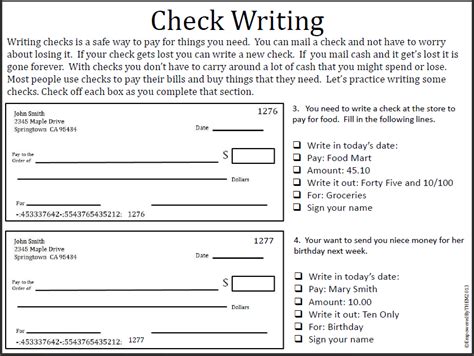 free printable check writing exercises.